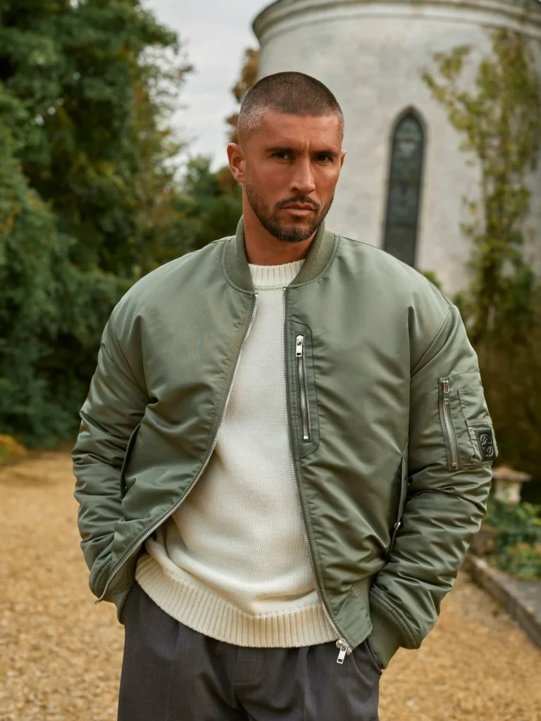 Lightweight or padded styles with ribbed cuffs and metal zippers — ideal for modern streetwear brands.