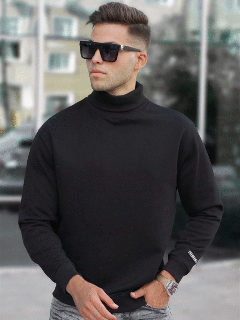 Sleek and structured, offering warmth and sophistication for modern streetwear collections.