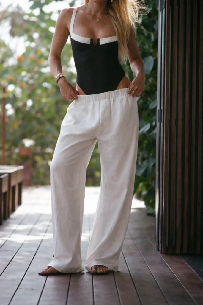Relaxed Fit Linen Pants