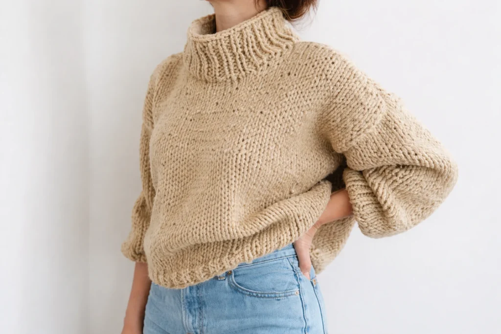 Chunky Knit Turtle Neck Sweaters