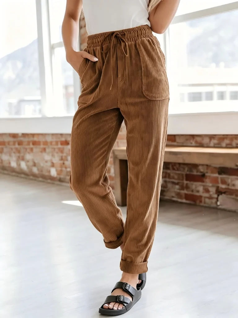 Straight Fit Corduroy Pants