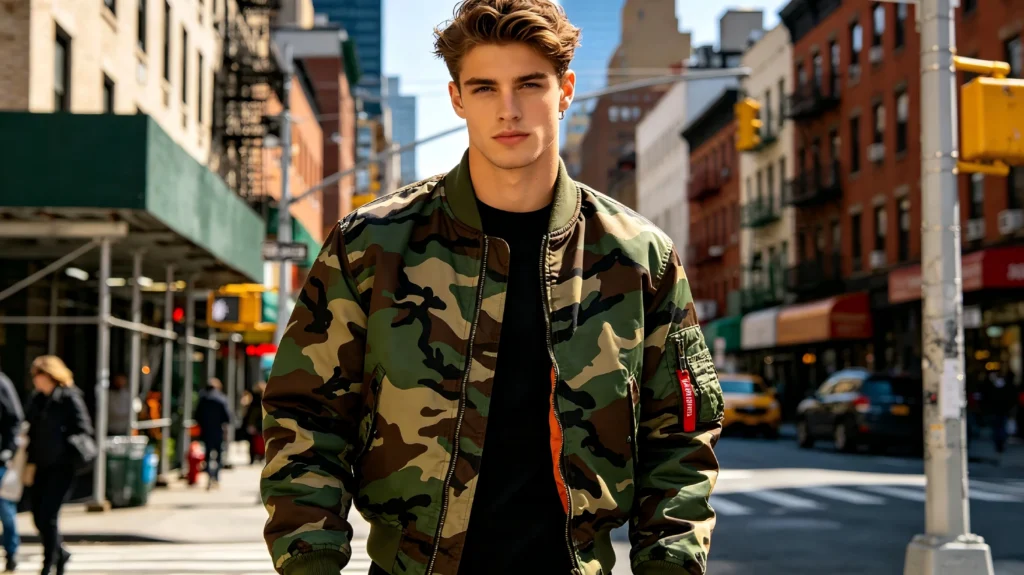 Camo Bomber Jacket