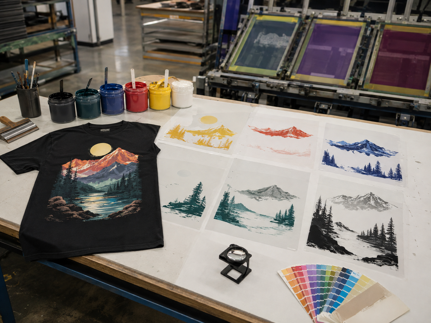 Screen print color separation for streetwear graphics