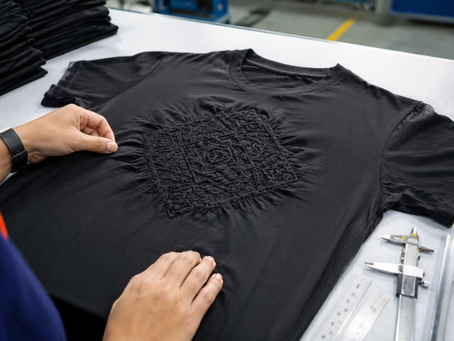 High-Density Embroidery Puckering