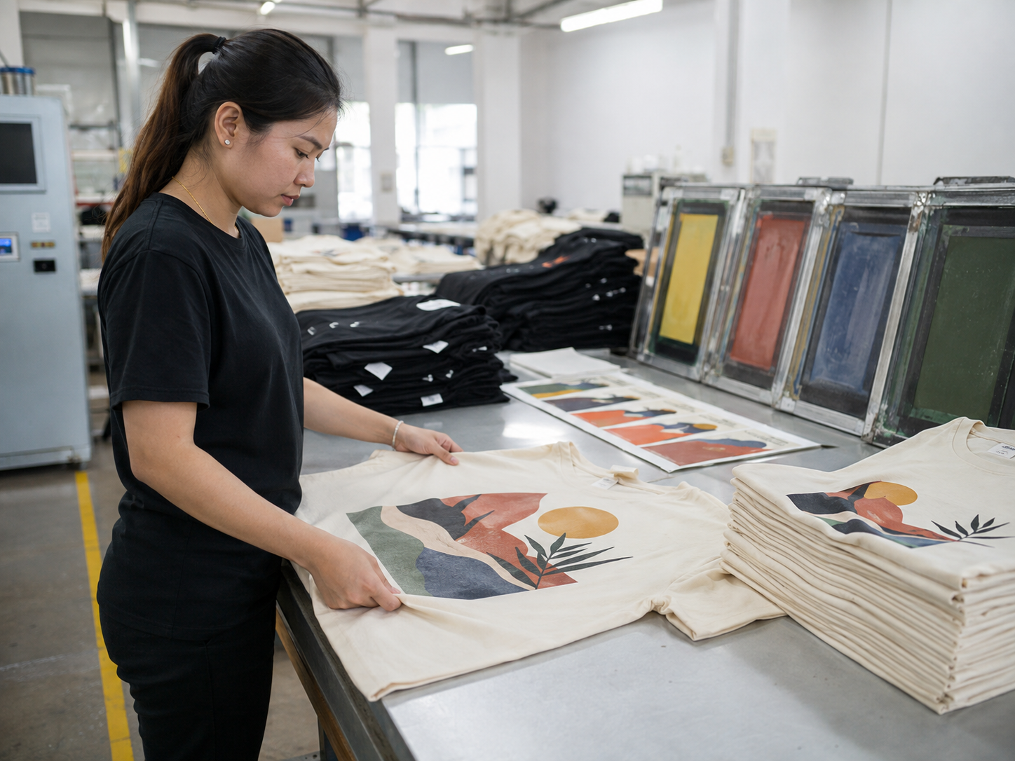 Screen print quality inspection before bulk production
