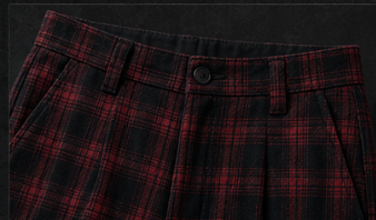 Custom plaid pants fit