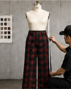 Plaid pants sample approval