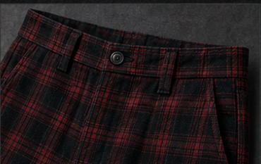 Custom plaid pants waistband options